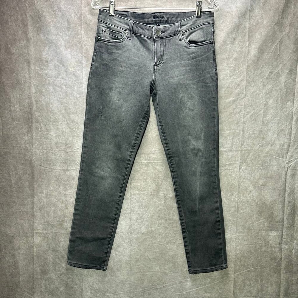 Kut From The Kloth Womens Jeans Connie Ankle Skinny Zip Fly Gray Size 6